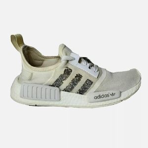 Adidas NMD R1 Boost White Glitter Running Shoes